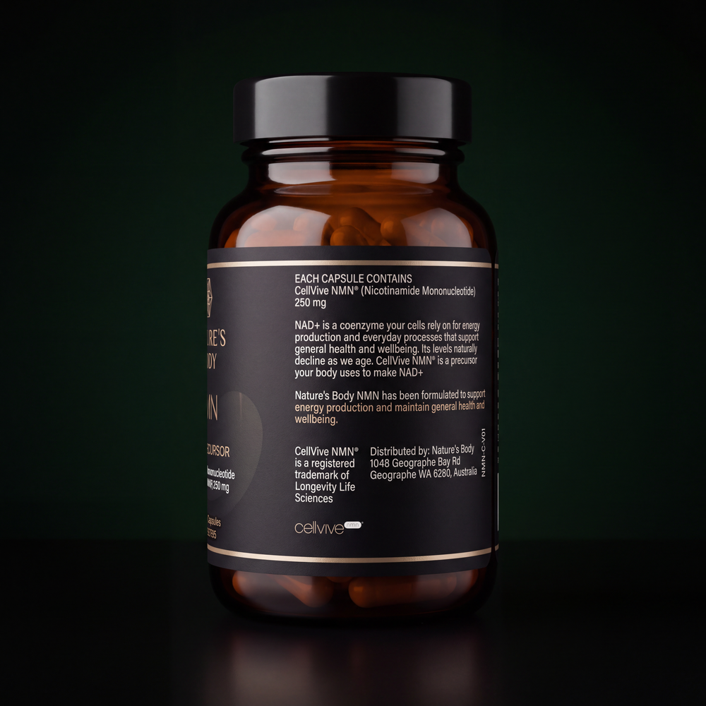 NMN - Nicotinamide Mononucleotide: Australian TGA Listed NMN (60 Vegan Capsules)