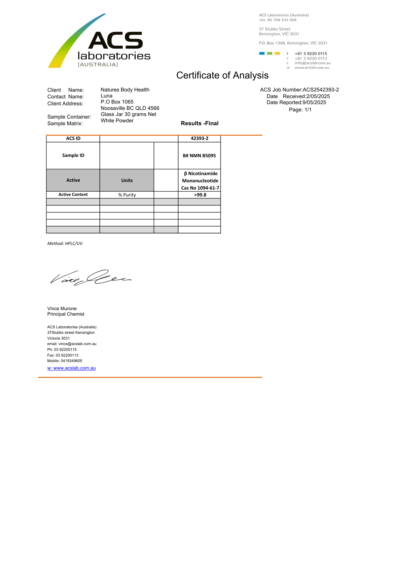 First Lab Certificate