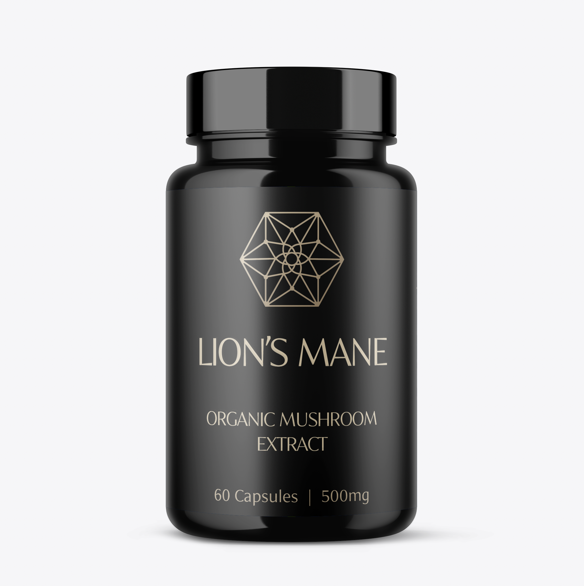 Lion's Mane - Certified Organic Mushroom Capsules 500mg x 60 - GMP & Australian Made
