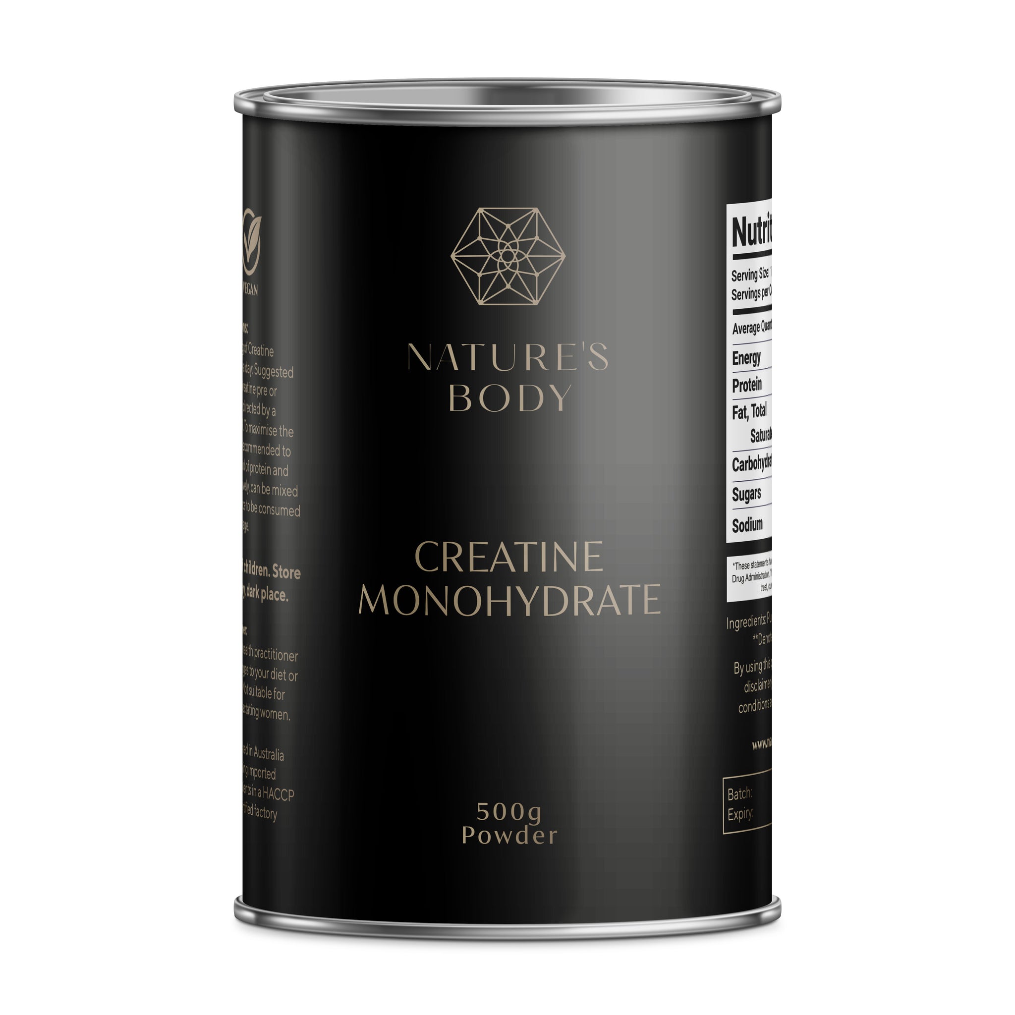 Pure Creatine Monohydrate Powder 500g - 50% OFF SALE