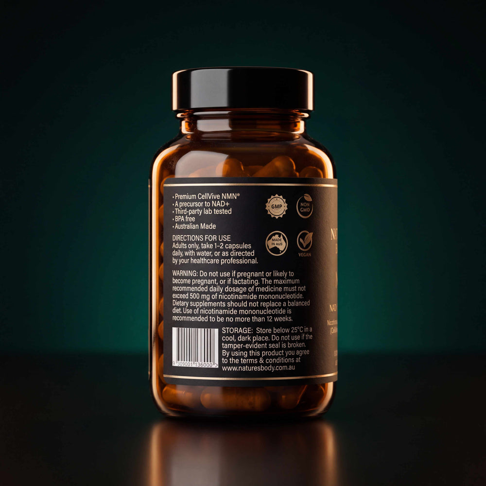 NMN - Nicotinamide Mononucleotide: Australian TGA Listed NMN (60 Vegan Capsules)